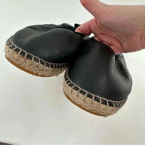 Cole Haan Grand OS womens flats size 8.5 black leather flatform Espadrilles - Picture 10 of 12